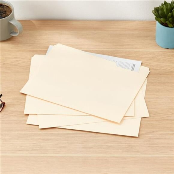 1/3-Cut Tab Assorted Positions File Folders Letter Size Manila Pack of 100 - Picture 6 of 7